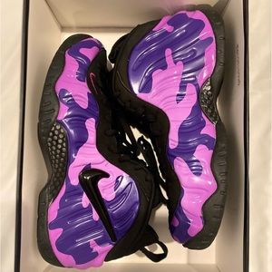 nike foamposite purple camo